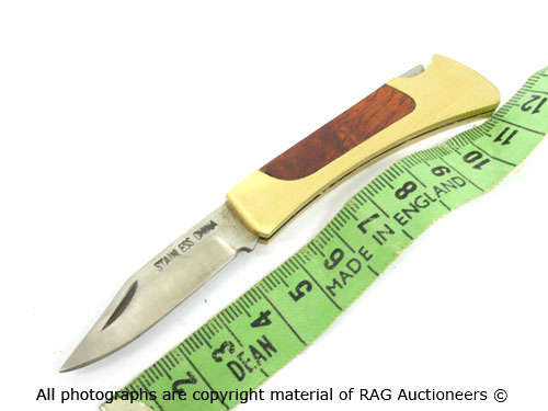 ** FOUR ON AUCTION ** Lock Hunting Knife (Flat Design - 11 cm)