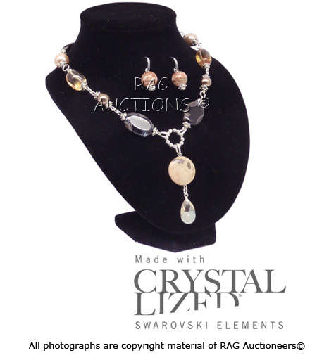 **R880**GENUINE SWAROVSKI Agate Necklace Set (SUMMER COLLECTION)