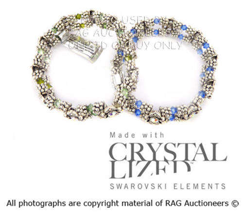 **R400** GENUINE SWAROVSKI Stretch Bracelets Set of 2