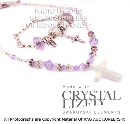 **R300** GENUINE SWAROVSKI Cross Necklace & Bracelet Set for Young Girls