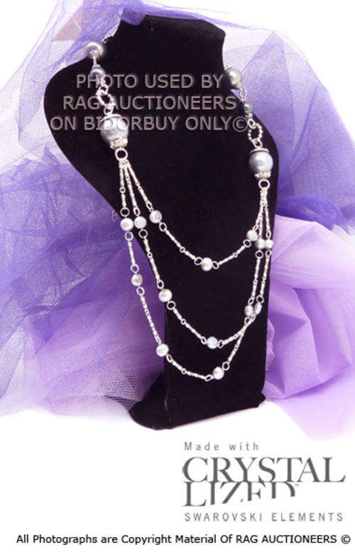 **R1000** Sophisticated Pearl Tier Necklace (MIDNIGHT COLLECTION)