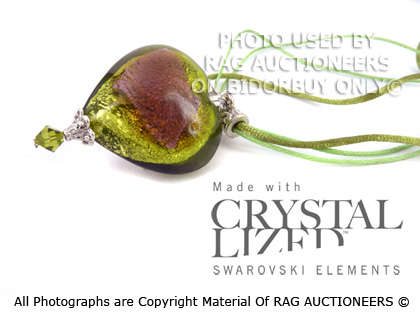 Venetian Murano Heart Pendant Necklace
