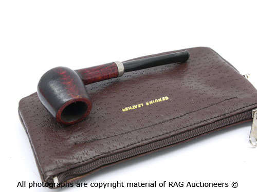 Vintage 1980s Ark Tobacco Pipe and Tobacco Pouch (Exhumed from 1980s Warehouse)