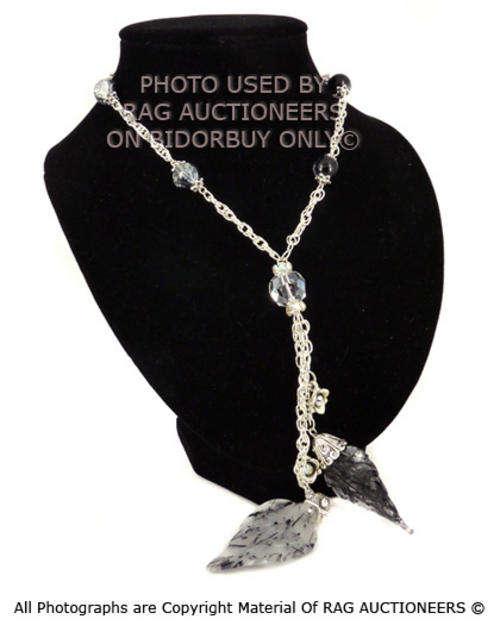 **R680** LAUREN MICHELLE Leaf Tassel Necklace (WINTER COLLECTION)