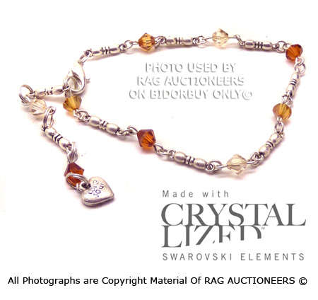 **R200** Genuine Swarovski Charmed Anklet