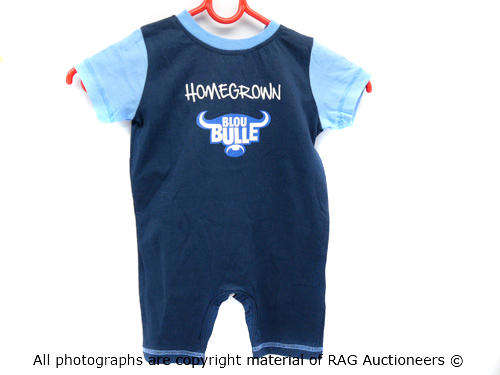 HOMEGROWN BLOU BULLE Babygrow (Age:12-18 Months) [ 2 up for grabs]
