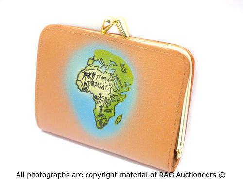 Genuine Leather AFRICAN CONTINENT COIN Purse