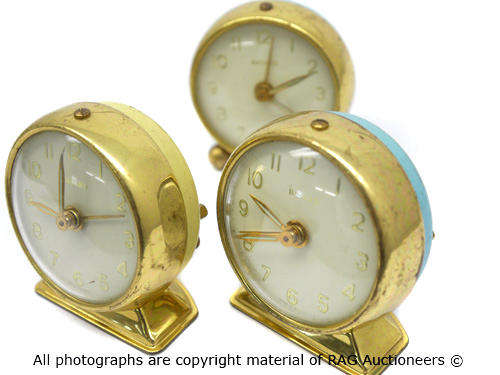Vintage Bayard Alarm Clocks X 3
