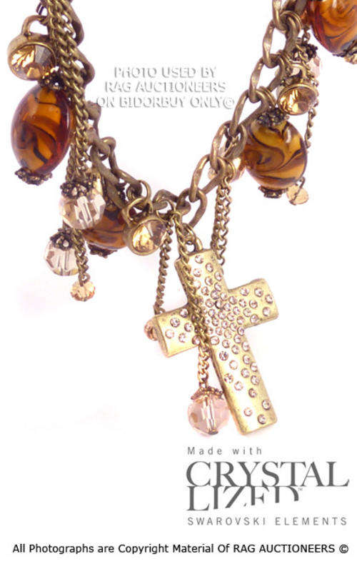 **R720** Diamante Cross Pendant Necklace