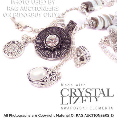 **R750** Tasseled Disk Medallion Necklace