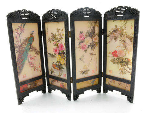 Mini Vintage Japanese or Chinese Screen