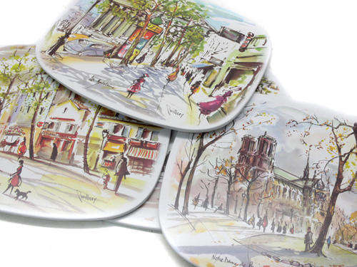 Cute Wooden Place Mat Prints with Artist Signature