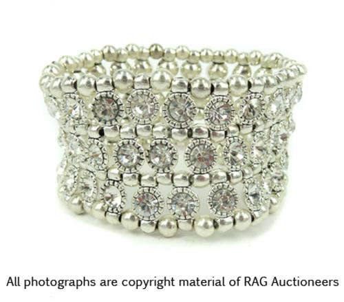Lauren Michelle Collection Diamante Stretch Bracelet
