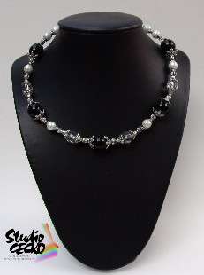 (FREE EARRINGS)Swarovski Pearl,A+ Grade Quartz, Czech NECKLACE by Cooper & Lombard Jewellery
