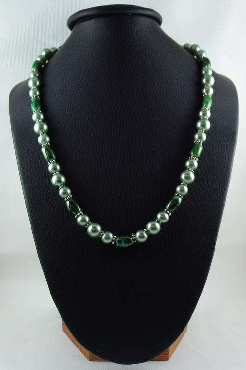 48 cm PEAR & GENIUNE PORCELAIN NECKLACE design by: Cooper & Lombard Jewellery