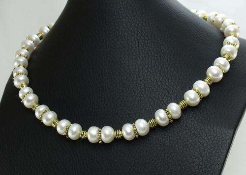 41cm Freshwater Pearls with Gold-Colour Findings by: Cooper and Lombard Jewelry