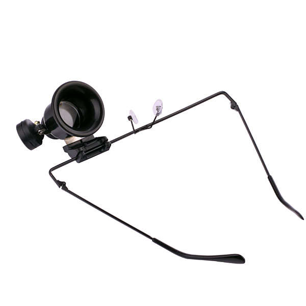 20X Magnifier Magnifying Monocular Glasses Type Eye Loupe with LED Light