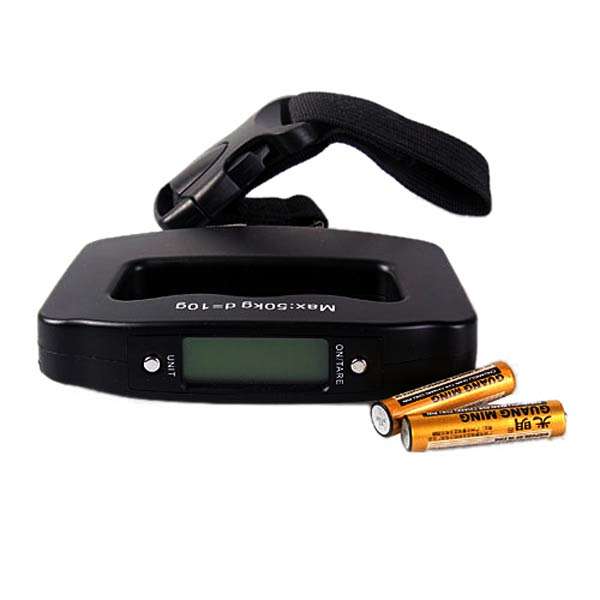 Pocket Mini Fish Hook Luggage Electronic Digital Hanging Weighing Scale With Backlight 50kgx10g