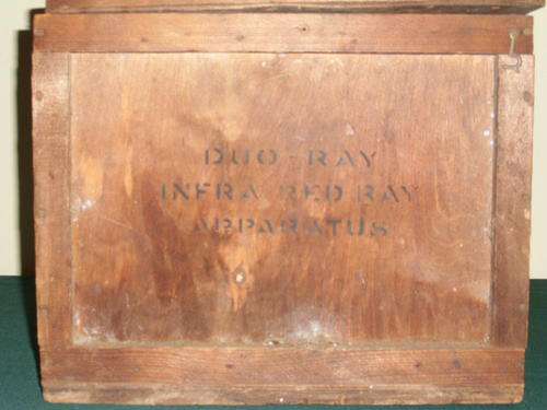 ORIGINAL WOODEN  PACKAGING KIST WITH ORIGINAL LABEL AND POSTAGE STAMPS-DATE STAMPED 16 MAY 1938
