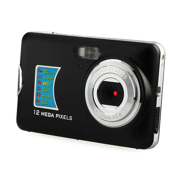 BRAND NEW 12MP DIGITAL CAMERA 2.7" LCD SCREEN ANTI-SHAKE 8X DIGITAL ZOOM FACE DETECTION