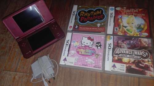 Nintendo DSi XL Maroon + 5 Games