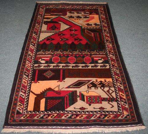 Handwoven Persian Balouch 186 x 105