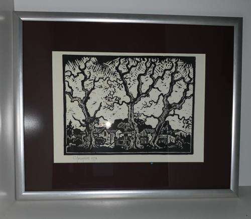 Gregoire Boonzaier Linocut