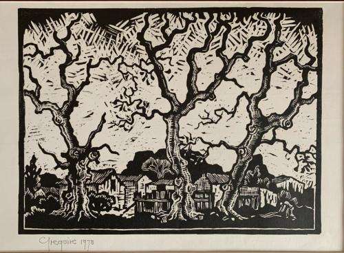 Gregoire Boonzaier Linocut
