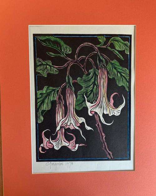 Gregoire Boonzaier Linocut Watercolour
