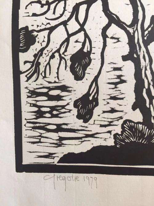 GREGOIRE BOONZAIER, TREES` LINOCUT
