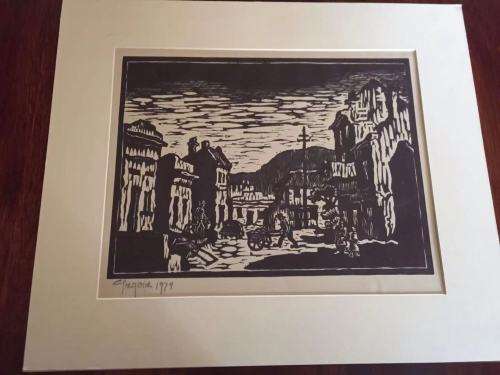GREGOIRE BOONZAIER, DISTRICT SIX LINOCUT
