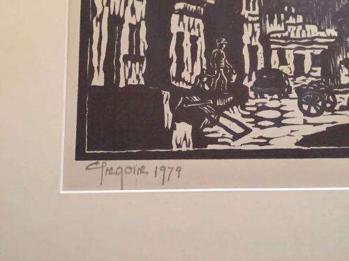 GREGOIRE BOONZAIER, DISTRICT SIX LINOCUT