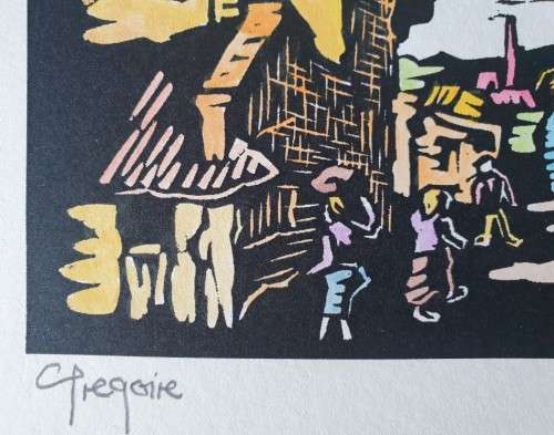 Gregoire Boonzaier, District Six, Linocut