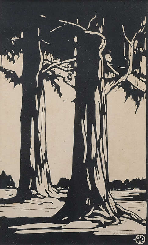JH Pierneef - Bluegum Trees