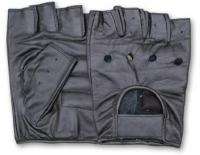 Leather Fingerlesss Motorcycle Gloves