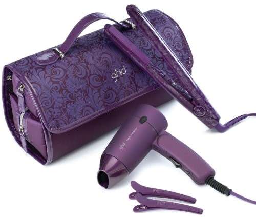 GHD Purple Gift SET - Includes Iron, Hairdryer