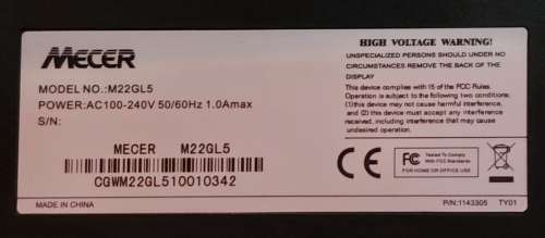 Mecer 22` LCD Screen