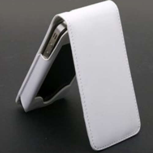Leather Flip Case (Compatible with iPhone 4 & 4S) ***Black or White***