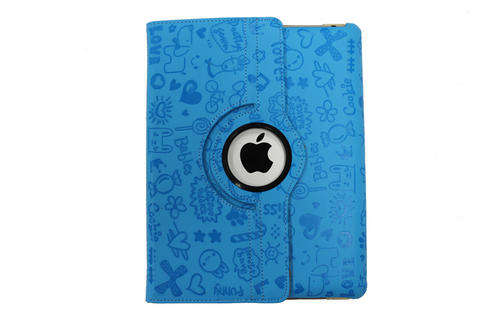 360 Degree Rotary Case (Compatible with iPad 2 & 3) ***Funky Pattern Design*** BLUE