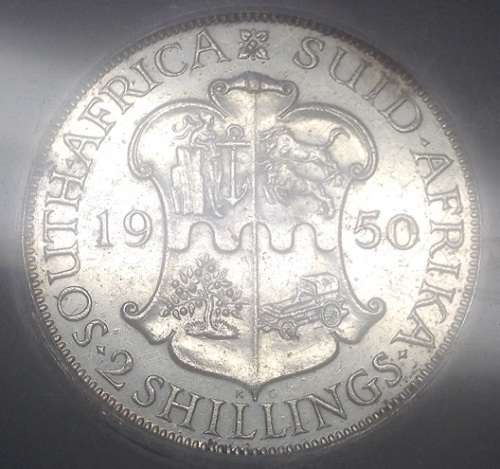 1950 TWO SHILLINGS - RARE AU GRADE!!!