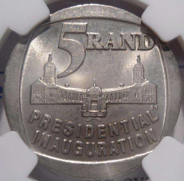 MANDELAS PRESIDENTIAL INAUGURATION COIN - GRADED BY NGC !!!