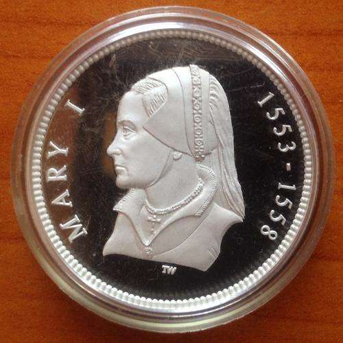FLAWLESS SILVER COIN - MARY I 1553-1558 - HALLMARKED COIN IN STERLING SILVER !!!