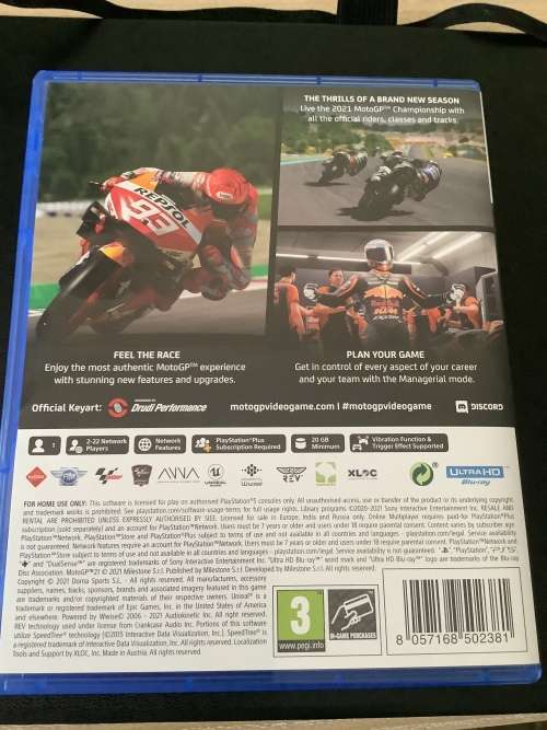 PlayStation 5 Model CFI-1016A 825 gb Disc Edition + MotoGp 21
