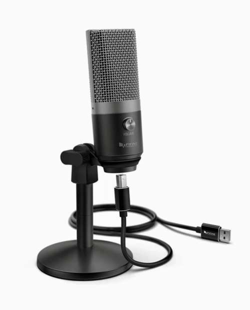 Fifine K670B Cardioid USB Condensor Microphone with Stand - Black