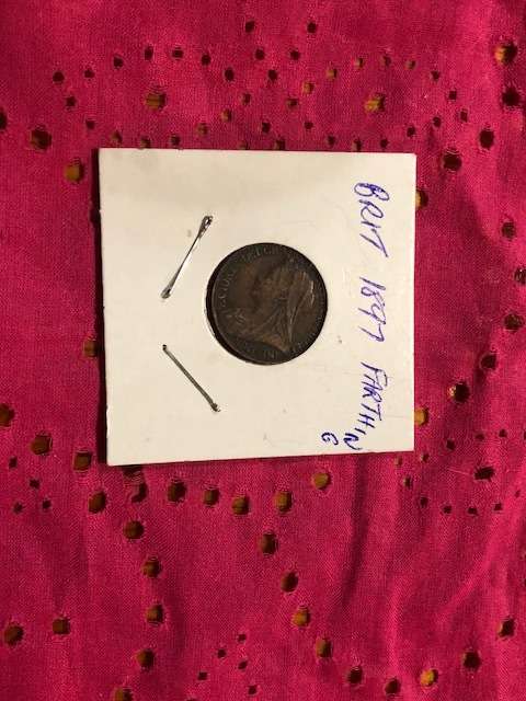 1897  United Kingdom one farthing in very good condition