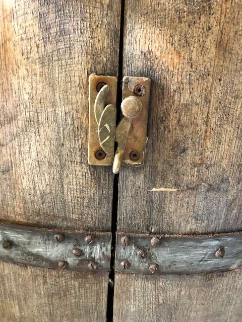 Beautiful old wine barrel bar