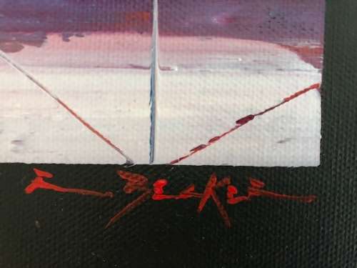 Rick Becker: Acrylic abstract on board. Absolute beauty!!