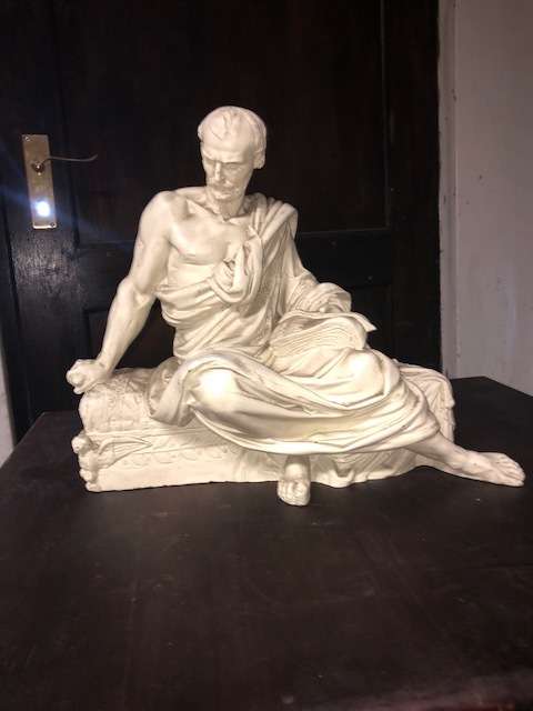 Beautiful Roman statue in alabaster/resin