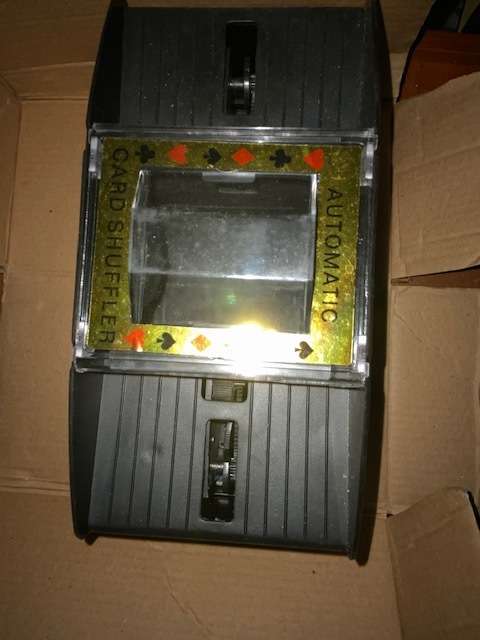 Automatic card shuffler in opriginal box