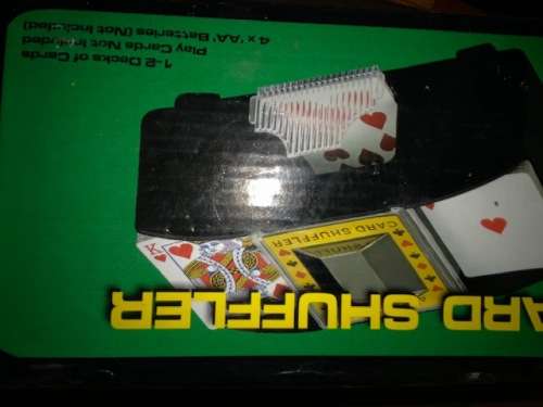 Automatic card shuffler in opriginal box